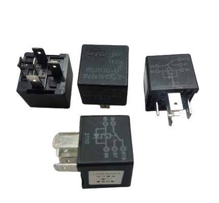 Hella Relay 4RD 933 332-09 5 PIN 24V เครื่องจักรก่อสร้างอะไหล่ 10/20A สำหรับ SANY