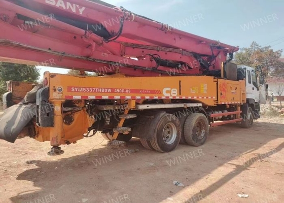 2016 รถปั๊มคอนกรีตมือสอง SANY 3 เพลา SYM5339THBDW 490C-8S