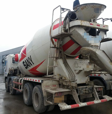 2019 รถผสมรถบรรทุกมือสอง Sany 12Cubic ความจุ 10200×2530×3990mm